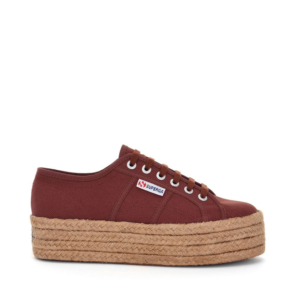 Superga 2790 Rope Brown Platform Sneakers - Women's Sneakers USA | US1726077